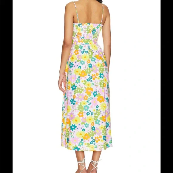 NWT SMYMM Show Me Your Mumu Amalfi Coast Floral Multicolor Linen Blend Dress - Picture 3 of 10